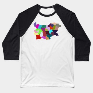 Bulgaria Color Map Baseball T-Shirt
